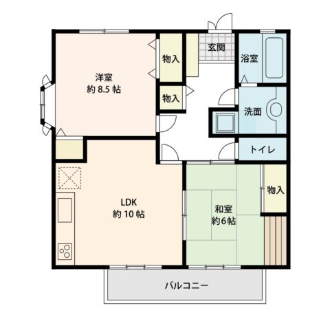 月見山駅徒歩7分　クレールメゾン離宮前（2LDK　ファミリータイプ）