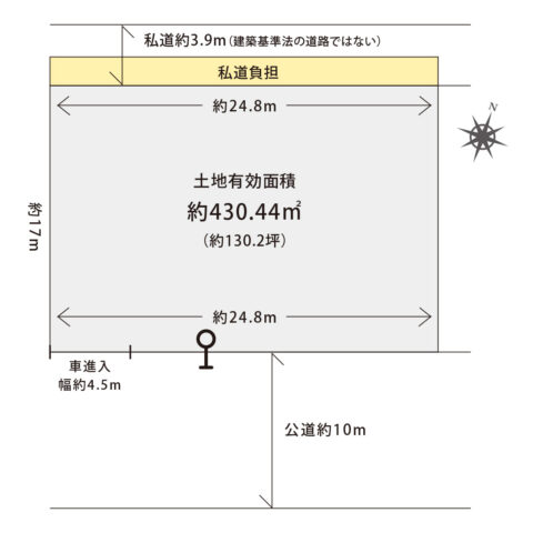 更地　長田区宮丘町1丁目4-4　バス道からの車進入路確保
